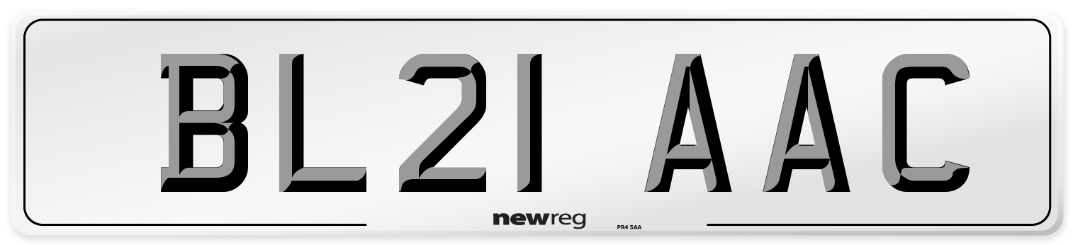 BL21 AAC Number Plate from New Reg